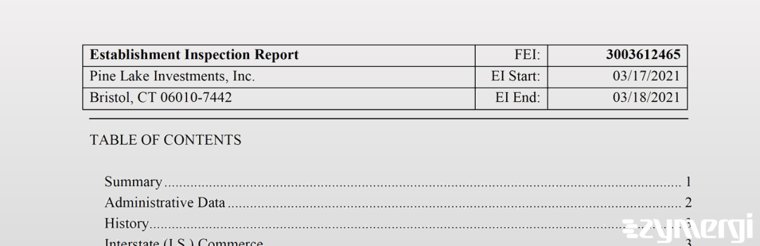 FDANews EIR Pine Lake Investments, Inc. Mar 18 2021 top