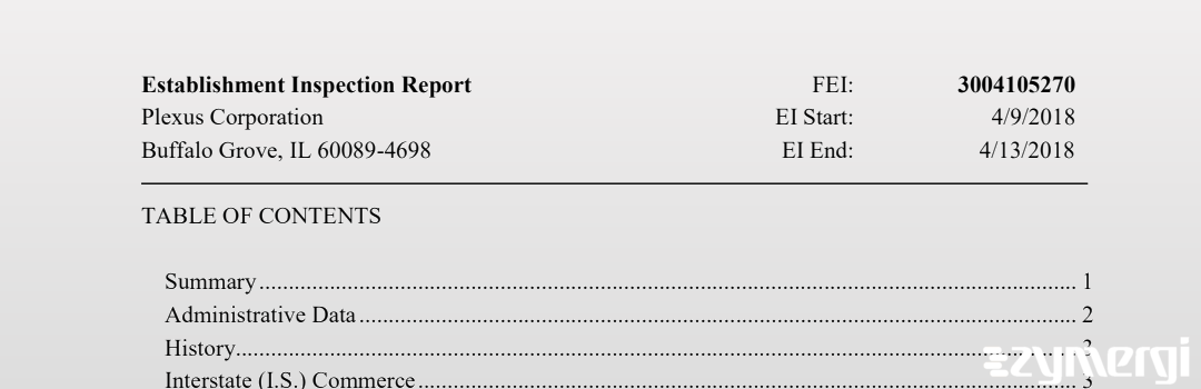 FDANews EIR Plexus Corporation Apr 13 2018 top