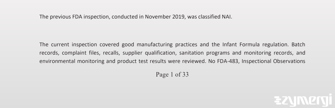 Elizabeth P. Mayer FDA Investigator Dena L. Jacobs FDA Investigator Greg K. Keshishyan FDA Investigator Alexandra B. Pitkin FDA Investigator