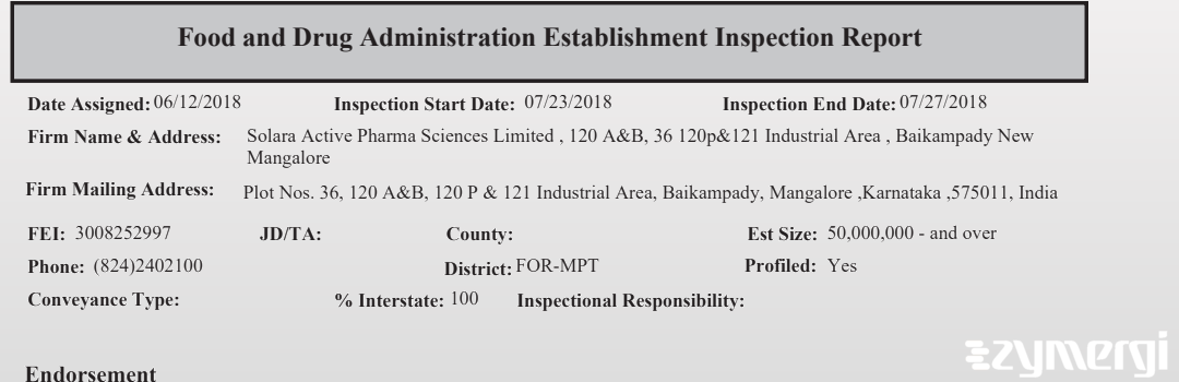 FDANews EIR Solara Active Pharma Sciences Limited Jul 27 2018 top