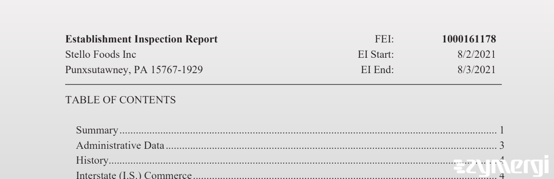 FDANews EIR Stello Foods, Inc. Aug 3 2021 top