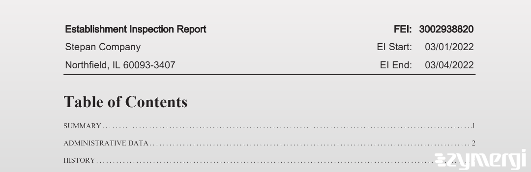 FDANews EIR Stepan Company Mar 4 2022 top