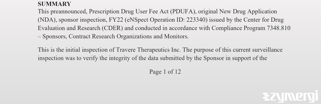 Travis M. Beard FDA Investigator 